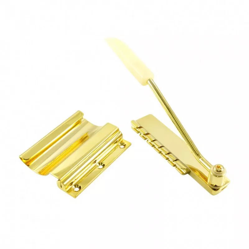 ADPGUITARPARTS Vibrato Kurze Gold Stil Vibrola Lyre / Maestro für Gitarren - Gibson