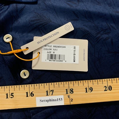 Polo de golf Peter Millar mediano para hombre CS comodidad de verano bambú botánico * Foto 1 de 4