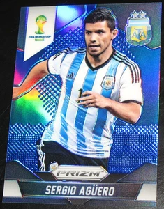 2014 Prizm World Cup Sergio Aguero BLUE # 015/199 Argentina #13 Base Parallel - Picture 1 of 3