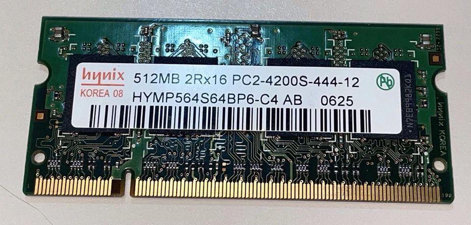 Hynix 512MB 2Rx16 PC2-4200S SODIMM 200pin Laptop/Notebook Memory/RAM - Image 1 of 2