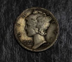 1916 Mercury Dime Choice Fine Lot F 943 - Picture 1 of 2