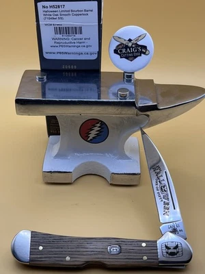 CASE XX KNIVES USA HALLOWEEN BARREL WOOD WHARNCLIFFE COPPERLOCK!  1 OF 5O! - Image 1 of 4