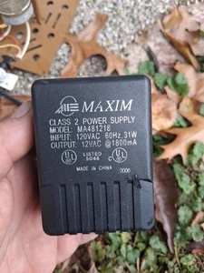 Cavo Alimentazione Maxim Classe 2 Spina Modello MA481218 120VAC 12VAC Usato 1800MA - Foto 1 di 3