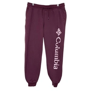 Columbia Women's Medium Maroon Elastic Waist Drawstring Jogger Sweatpant - Picture 1 of 6