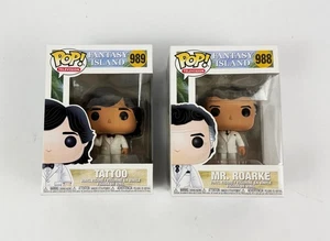 Set of 2 Funko Pop TV Fantasy Island Mr. Roarke & Tattoo Figures Set Faded Boxes - Picture 1 of 6