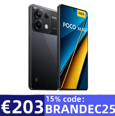 Xiaomi POCO X6 5G Smartphone 8GB 256GB 120Hz 6.67" AMOLED NFC 67W 5700mAh 64MP