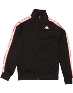 KAPPA Mens Graphic Tracksuit Top Jacket Small Black Colourblock Polyester BO08 - Imagen 1 de 3
