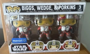 Paquete de 3 vinilos Funko Pop Biggs, Wedge y Porkins exclusivo de Walmart Star Wars G - Imagen 1 de 7