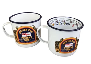 Pusser's Rum British Navy EMAILLE METALL/DOSE BECHER TASSE - 2er Set. #2 - Bild 1 von 3