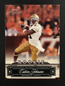 Playoff Prestige #163 2007 Calvin Johnson Detroit Lions novato - Imagen 1 de 2