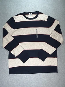 Old Navy T Shirt Mens XXL Long Sleeve Striped Soft Pullover Multicolor Stretch - Picture 1 of 9