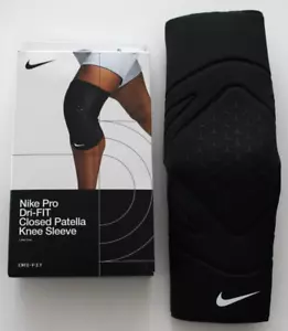 Nike Pro Dri-Fit Closed Patella Knee Sleeve Adult XL Black/Grey - Picture 1 of 4