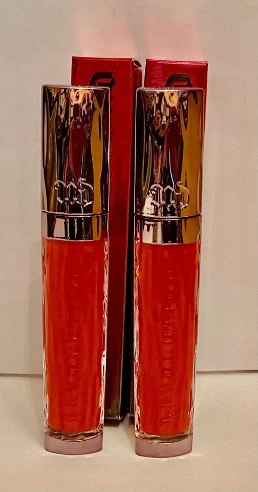 2 Brilhos labiais Urban Decay Revolution alta cor - Punch Drunk tamanho completo novo na caixa  - Imagem 1 de 1