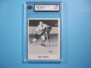 1965/66 COCA-COLA NHL HOCKEY CARD KEN HODGE ROOKIE RC KSA 7.5 NM+ COCA COLA - Picture 1 of 2