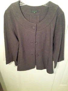 Harve Benard 100% Wolle grau ungefüttert Jacke Gr. XL Knöpfe LS Rückenfaltentaschen - Bild 1 von 6