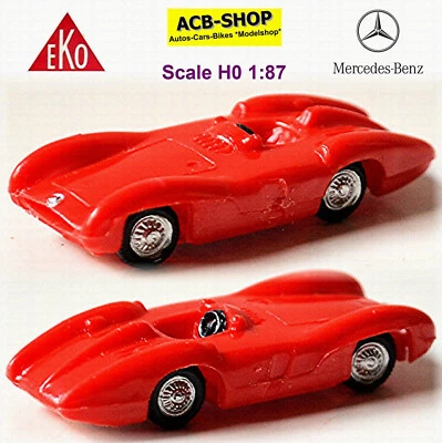 Mercedes Benz W 196 Streamline Auto Corsa Stromlinie 1955 Rosso 1:87 EKO 2049 - Immagine 1 di 4