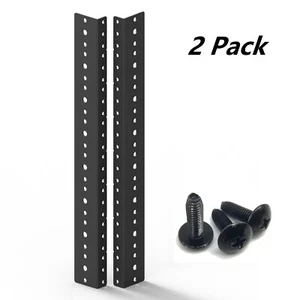 2 Pack of 8U Rack Rails Kit with Hardware - 2 Pieces (8URR) - Picture 1 of 9