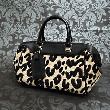 LOUIS VUITTON Leopard Baby Jacquard Canvas Leather Black Handbag Bag #3 Rise-on