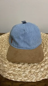 OLd Nay Kids Blue Jean And Brown Suede Hat Size L - Picture 1 of 7