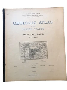Antique 1895 US Geological Atlas Pikeville Tennessee Folio Maps - Picture 1 of 7