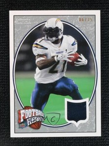 2008 Upper Deck Football Heroes Platinum 6/25 LaDainian Tomlinson #60 Patch HOF