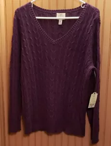 NWT Women's St. John's Bay Classic Cable Sweater Size PXXL - Picture 1 of 5