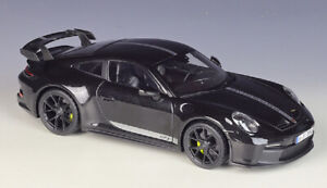 Maisto 1:18 2022 Porsche 911 GT3 Racing Diecast Model Car New in Box Black