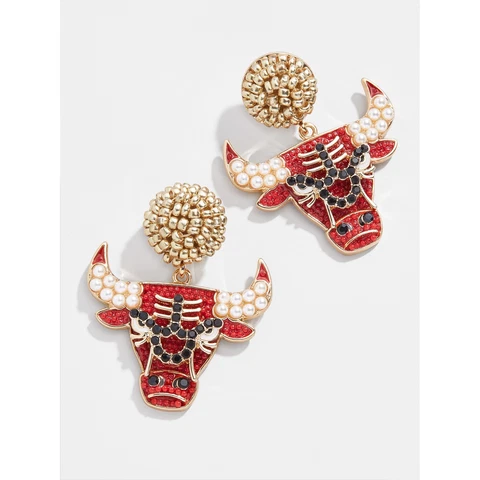 BaubleBar Chicago Bulls Statement Stud Earrings Cover