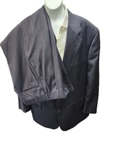 Traje de lana Brooks Brothers 2 piezas azul marino a rayas para hombre talla 46 R - Imagen 1 de 21