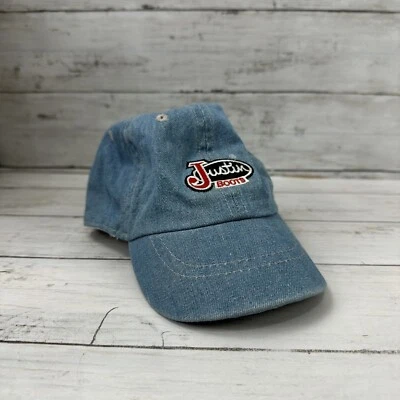 Vintage Justin boots denim hat toddler unisex 90’s ones size fits most blue - Image 1 of 4