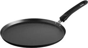 Typhoon Living NonStick Carbon Steel 11" Pancake Tawa Roti Pan Black 45x25x8cm - Picture 1 of 2