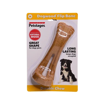 Hueso abatible de madera para perros Petstages tamaño mediano duradero 26-35 libras Foto 1 de 2
