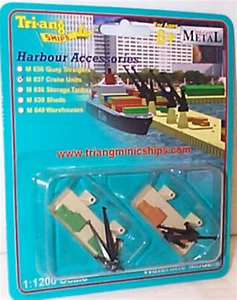 Triang Ships 1-1200 M837 Crane Units Harbour Accessories  New on Carded Pack - Picture 1 of 1