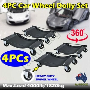 4x 455kg Heavy Duty Car Wheel Dolly Vehicle Mover Positioning Jack Go Jacks - Picture 1 of 5