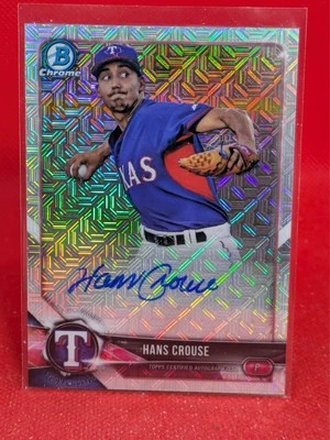 2018 Bowman Mega Box Chrome Mojo Refractor Auto Hans Crouse #BMA-HC Auto - Image 1 of 2