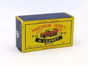 Matchbox Lesney 49a Army Half Track MK III C TYPE EMPTY BOX - VNM - Bild 1 von 6