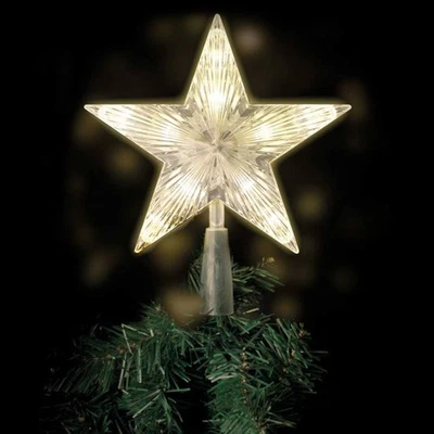 LED - Baumspitze Stern Weihnachtsbaumspitze mit 10 LED's Kabel transparent Innen - Bild 1 von 4