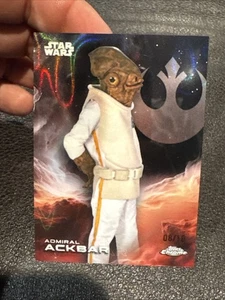 2025 Topps Chrome Star Wars Admiral Ackbar Black Refractor # 08/10 - Picture 1 of 3