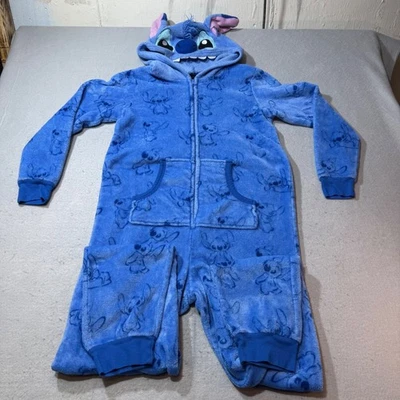 Disney Stitch Polar Pijama Prendas para dormir Una pieza Disfraz con capucha Niños M 8-10 Foto 1 de 4