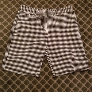 Izod Golf Stretch schwarz-weiß karierte Shorts Größe 14 - Bild 1 von 6