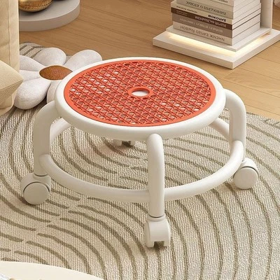Low Height Rolling Stool Comfortable Sturdy 360° Swivel for Home Office SPA - Image 1 of 2
