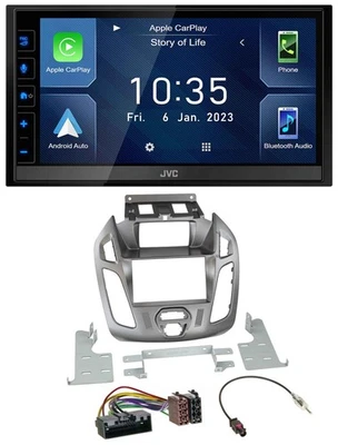 JVC DAB Bluetooth MP3 USB 2DIN Autoradio für Ford Transit 12-18 Display Connect - Bild 1 von 4