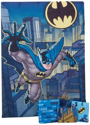 Conjunto de roupa de cama infantil Warner Brothers Batman 4 peças - Imagem 1 de 4