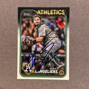 SHEA LANGELIERS Signed Autographed 2024 Topps Series 2 Tow Card OAK A's #543 - Picture 1 of 1