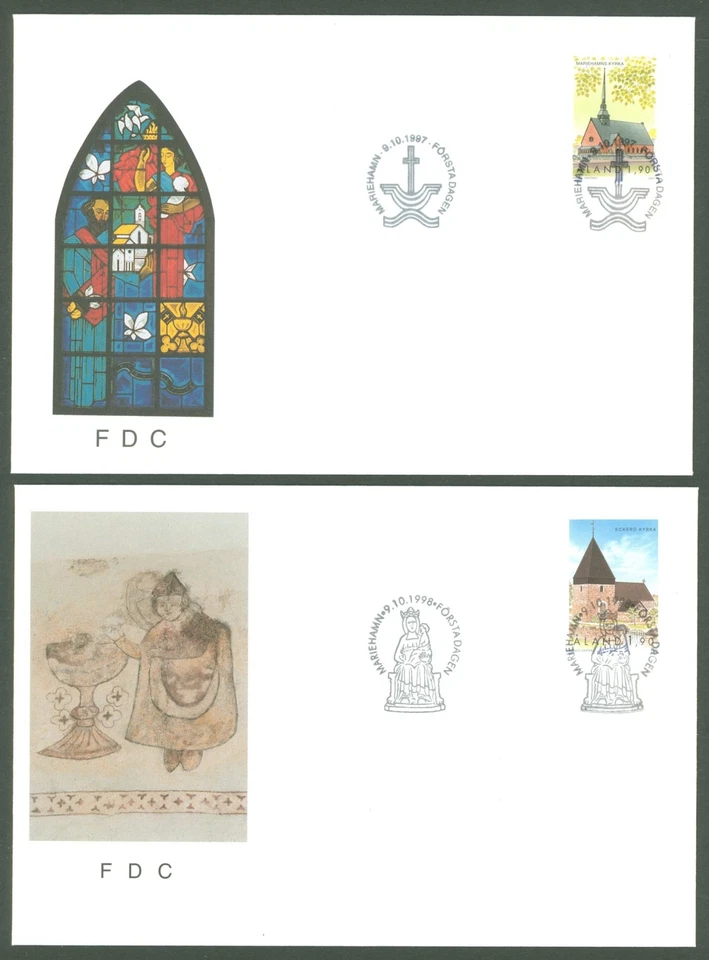 Aland L21 2 FDC 1997/98 - Iglesia - Religión - Arquitectura Foto 1 de 1