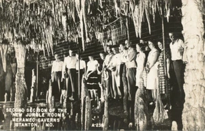 Stanton MO * Meramec Caverns RPPC 2° sezione delle nuove stanze della giungla anni '40 - Foto 1 di 2