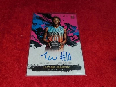 2021-22 TOPPS INCEPTION OVERTIME JAYLEN MARTIN RC PINK AUTO CARD 13/99 - Image 1 of 2