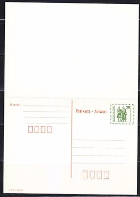 Germany DDR 1990 FDC post card Mit Antwort with answer card.Monument,memorial ** - Image 1 of 2