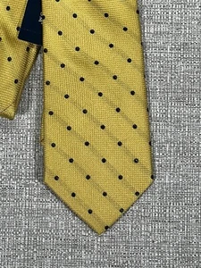 Club Room Tie Yellow Men's %100 Silk Plaids & Circles Classic MSRP $52.50 - Picture 1 of 5
