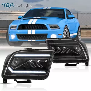 VLAND Full LED Projector Headlights For 2005-2009 Ford Mustang w/Sequential - Picture 1 of 13